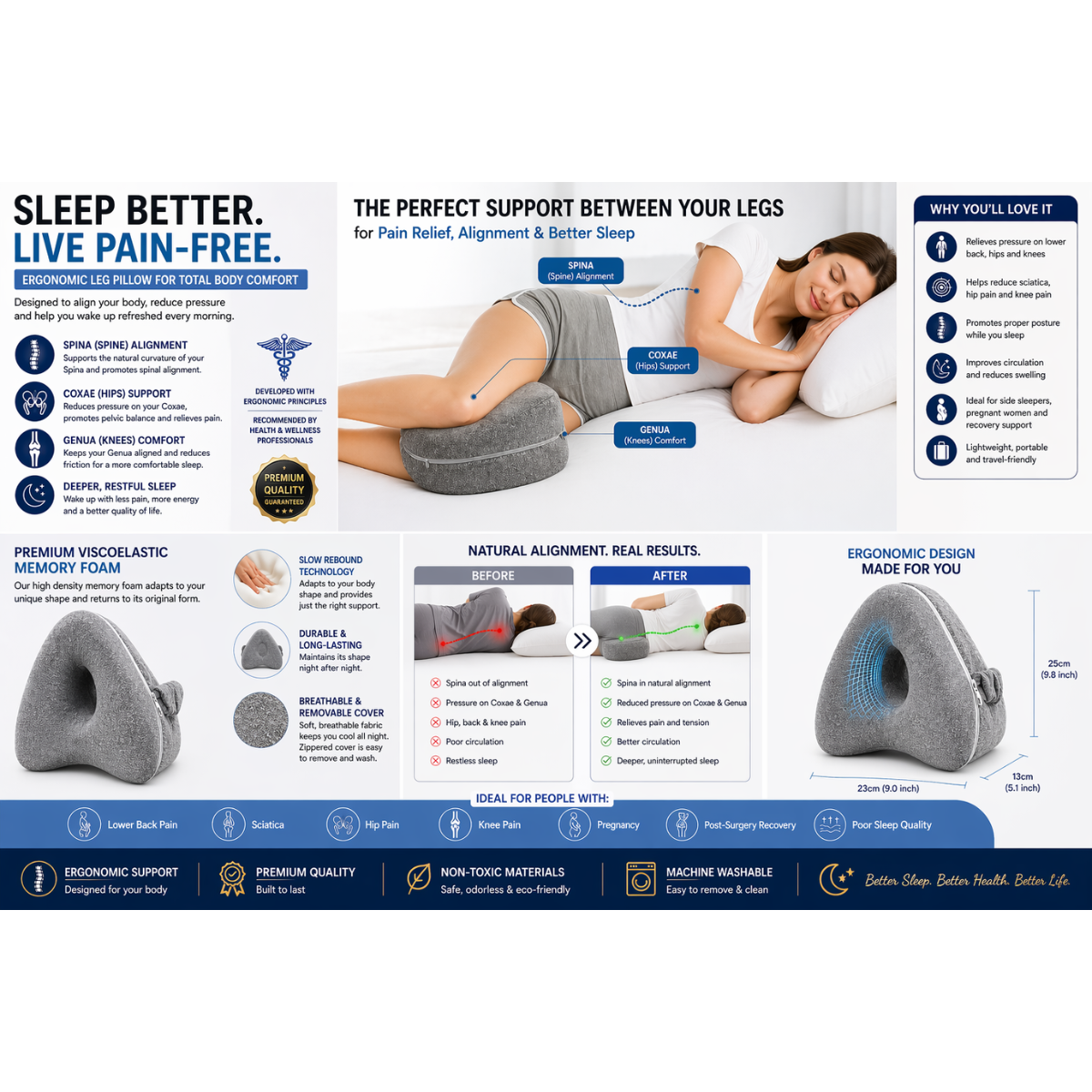 NorthRest™ Contour Leg Pillow