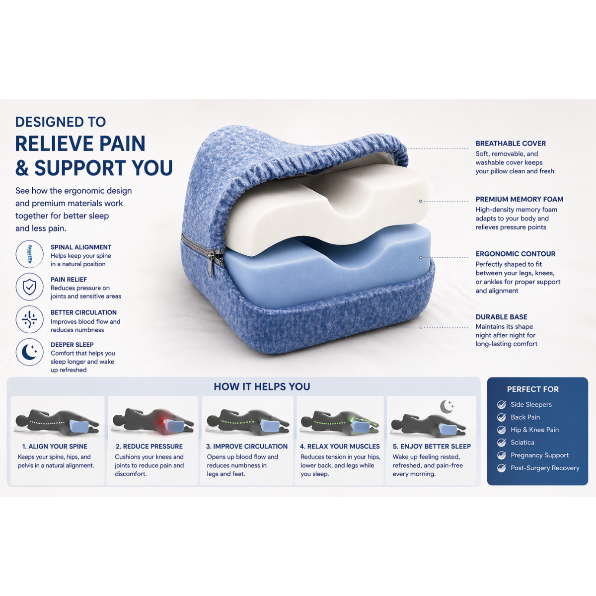 NorthRest™ Contour Leg Pillow