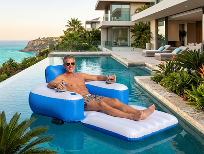 HidroDeslizador™ : La tumbona de piscina inteligente con doble motor y giro de 360°